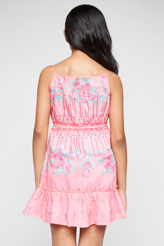 Coral Print Dress, Coral, image 6